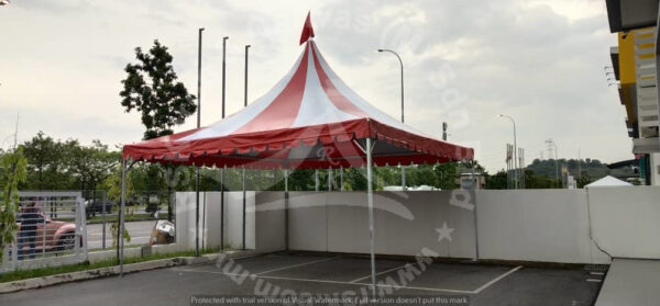 Arabian Canopy with Stripe Canvas - Red White 63261a09 911a 4c32 9003 eb2a94f2f802