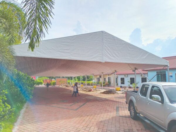 Marquee Tent 15m x 40m cw Counter Weight, Underlayer and Stage 7