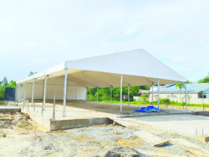 15m Marquee Tent (15m (W) x 25m (L) x 3.8m (H) - 15m (5 Block) c/w Sidewall (Back side only) & Underlayer 15m marquee sidewall underlayer main 1