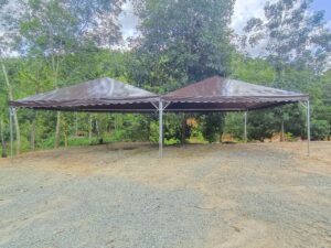 Pyramid Canopy cw Dark Brown Canvas pyramid canopy d brown 1