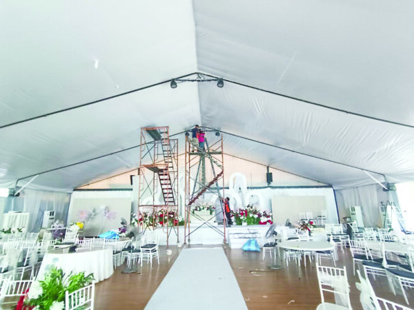 Marquee Tent - White Ceiling Drapes marquee white 1