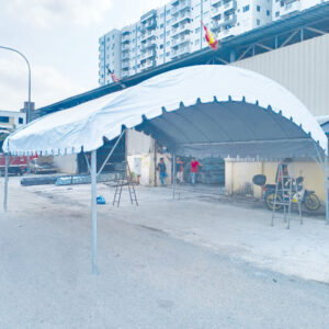 Standard or Custom Sized Canopy - Halfmoon - Metal and Roof Canvas