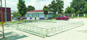 Oneside Canopy cw Sidewall - 25m (W) x 10m (L) x (H) 3m & 5m one side canopy 1
