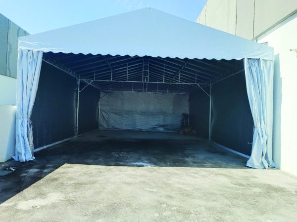 A-shape canopy tent designed by a canopy tent manufacturer and tent manufacturer in Malaysia for large-scale coverage.