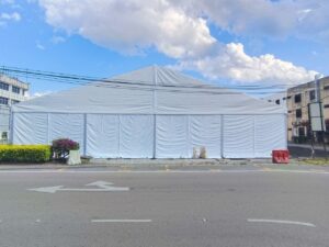 20m Marquee Tent cw Agate Frame & Canvas + Sidewall (10 Blog) (Size 20m x 50m x 3.8m (H)) 20m marquee 1