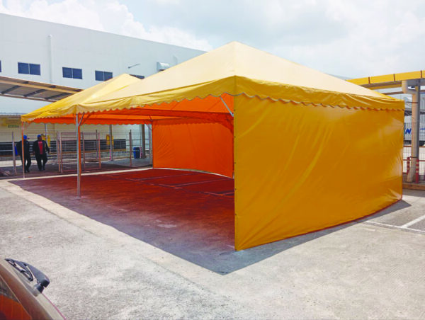 Yellow Pyramid Canopy c/w electric item