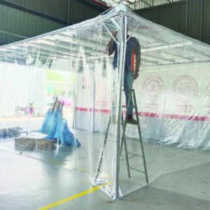 Transparent Flat Canopy cw Transparent Sidewall