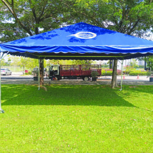 Blue Pyramid Canopy cw Wheels & White Printing